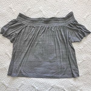 *SALE* Off the Shoulder Heather Gray Top